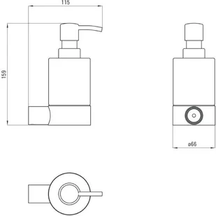 DEANTE DEANTE ADR_N421 ROUND DOZOWNIK MYDŁA ŚCIENNY NERO - Dozowniki papieru i mydła dla firm - miniaturka - grafika 4