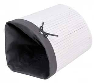 Lumarko Lumarko Kosz narożny na pranie bambusowy 60L biało-szary 5902340318324  Goc - Kosze na bieliznę - miniaturka - grafika 8