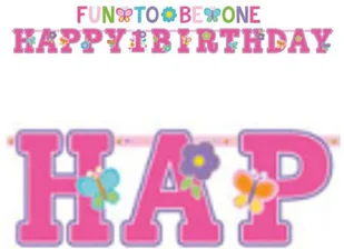 Amscan 2 Baners 320 x 25/183 x 10 cm Dziewczynka - Baby shower i roczek - miniaturka - grafika 3