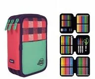 MILAN Piórnik 3 poz. z wyprawką Pulu Land róż - Artykuły biurowe - miniaturka - grafika 2