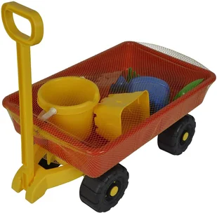 Wózek ogrodowy dla dzieci z akcesoriami, czerwony - Zabawki i gry sportowe - miniaturka - grafika 2