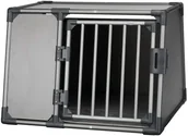 Sprzęt podróżny i transportery dla psów - Trixie Klatka transportowa z aluminium, rozmiar L, grafitowa, 39338 - miniaturka - grafika 1