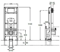 Stelaże i zestawy podtynkowe do WC - Roca Basic WC One Stelaż podtynkowy wolnostojący A890077020 - miniaturka - grafika 1