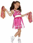Stroje karnawałowe - SMIFFYS Kostium dzieci Cheerleader, sukienka i pompony, rozmiar: L, 38645, medium, Rosa 38645M - miniaturka - grafika 1