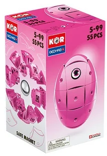 GeoMag Kor Pantone Róż 55 Elem KOR-674 ZAB004375 - Klocki - miniaturka - grafika 2