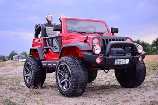 Super-Toys Mega Jeep Perfect 002 Exclusive Wolny Start Miękkie Koła Lakierowany Hp-002 - Pojazdy elektryczne dla dzieci - miniaturka - grafika 13