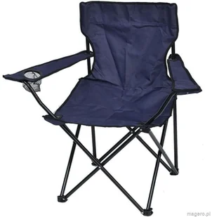 SASKA GARDEN Krzesło turystyczne SASKA GARDEN Granatowy - Fotele i krzesła ogrodowe - miniaturka - grafika 2
