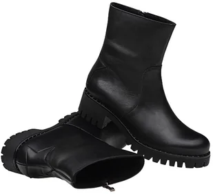 Karino Trzewiki ocieplane Botki 2252/126 Czarne 27487 - Botki damskie - miniaturka - grafika 4