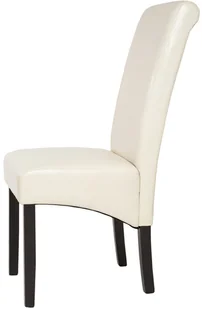 tectake 4 eleganckie krzesła do jadalni lub salonu - kremowy 403498 - Krzesła - miniaturka - grafika 4