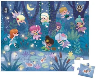 Janod Puzzle w walizce Wróżki i lilie wodne 36 elementów 4+ Made in France, solution-bc-7535-0 - Puzzle - miniaturka - grafika 5