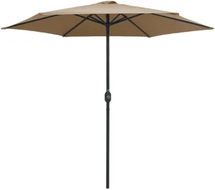 vidaXL Parasol ogrodowy na słupku aluminiowym, 270x246 cm, taupe 47347 - Parasole ogrodowe - miniaturka - grafika 4