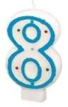Amscan Świeczka cyferka w kropki nr 8 - Pozostałe akcesoria dla plastyków - miniaturka - grafika 5