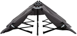 vidaXL Dwuosobowy leżak, składany, szary, stal - Leżaki ogrodowe - miniaturka - grafika 4