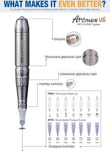 ARTMEX Artmex V6 Urządzenie do Makijażu Permanentego i Mezoterapii Mikroigłowej Gwarancja 24M ARTMEX V6 - Pozostałe urządzenia kosmetyczne - miniaturka - grafika 4
