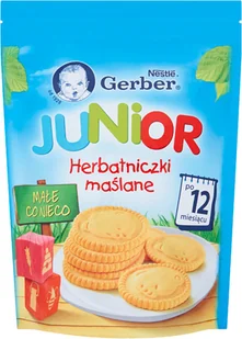 Gerber Junior, Herbatniczki maślane, 180 g, 12m+ - Desery dla dzieci - miniaturka - grafika 2