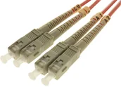 Patchcordy - Opto Patchcord Opto SC/UPC-SC/UPC MM OM1 duplex 0,5m - miniaturka - grafika 1