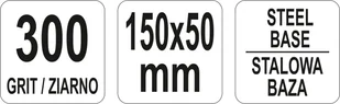 Yato OSEŁKA DIAMENTOWA BLOK STALOWY 150 X 50 MM K300 YT-76085 ZYSKAJ RABAT 30 ZŁ YT-76085 - Materiały ścierne - miniaturka - grafika 4