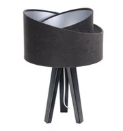 Lampy stojące - ImoLight Lampka stołowa mini-trójnóg czarny Awena Czarno-srebrna 060s-008cz - miniaturka - grafika 1