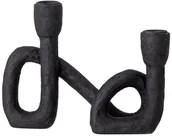 Świeczniki - Bloomingville Świecznik z poliżywicy czarny 6x16,5x21 Mashel 82049875 82049875 - miniaturka - grafika 1