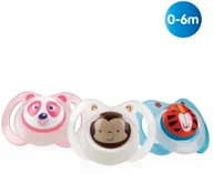 Smoczki uspokajające - Nuby Nuby Owalny smoczek świecący w ciemności MIX ID5877SFSN - miniaturka - grafika 1