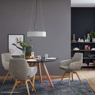 SCHÖNER WOHNEN Schöner Wohnen Pina lampa wisząca jasnoszara - Lampy sufitowe - miniaturka - grafika 2