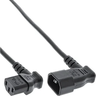 InLine Kabel zasilający Przedłużacz od zasilania monitora C13 C14 czarny 3m kątowy 16630A - Kable - miniaturka - grafika 2