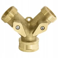 Inne akcesoria do nawadniania - Trójnik węża ogrodowego z zaworami 3/4 cala - miniaturka - grafika 1