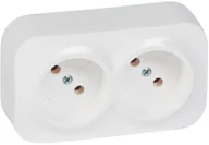 Gniazdka elektryczne - Legrand Gniazdo Forix 2 x 2P IP20 natynkowe, białe - miniaturka - grafika 1