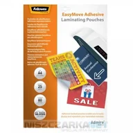 Folie do laminatora - Fellowes folia do laminowania samoprzylepna A4 80 mikronów / 25szt - miniaturka - grafika 1