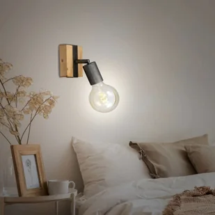 Briloner Lampa ścienna Wood Basic, 1-punktowa - Lampy ścienne - miniaturka - grafika 2