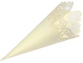 Nożyce kuchenne - Club Green konfetti stożek laserowy serce, kolor kości słoniowej, 190 mm, 10 sztuk - miniaturka - grafika 1