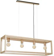 Lampy sufitowe - Luminex Lampa wisząca Legno 8419 lampa sufitowa drewniana 4x60W E27 brązowa - miniaturka - grafika 1