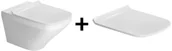 Miski WC - Duravit DuraStyle Zestaw Toaleta WC 54x37 cm Rimless bez kołnierza + deska wolnoopadająca biały 2551090000+006379000 - miniaturka - grafika 1