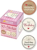 Scrapbooking - Avery Zweckform 56814-A na rolce kartki z życzeniami 38 MM 50 naklejki w dozowniku (stabilne opakowanie) 56814-A - miniaturka - grafika 1