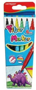 FLAMASTRY FIBER MARKER KEYROAD 6 KOLORÓW - Pozostałe książki - miniaturka - grafika 2