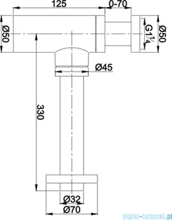 Omnires syfon umywalkowy ozdobny złoty A186ZL - Syfony - miniaturka - grafika 2