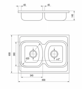 Deante Tango ZM6 3200 - Zlewozmywaki - miniaturka - grafika 2