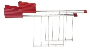 Alessi Ramki do tostera Plissé czerwone 2 szt. MDL08RACKR - Akcesoria i części AGD - miniaturka - grafika 2