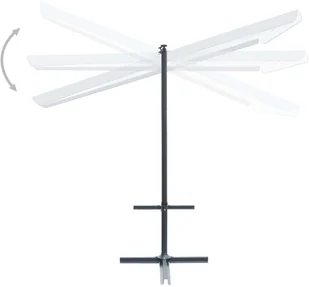 vidaXL Altana z przechylanym i suwanym dachem, 350x250x225 cm, kremowa - Pozostałe meble ogrodowe - miniaturka - grafika 4