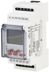 Zamel Sterwonik dzwonka szkolnego 2-modułowy 230VAC 16A SDM-10 EXT10000118 EXT10000118 - Gniazdka elektryczne - miniaturka - grafika 3