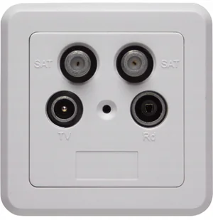 Gniazdo Końcowe Antenowe Rtv 2x Sat Tv R Podwójne - Akcesoria TV-SAT - miniaturka - grafika 2
