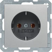 Gniazdka elektryczne - Berker Q1/Q3/Q7 aluminium gniazdo SCHUKO B_47436084 - miniaturka - grafika 1
