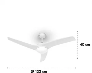 Klarstein Figo Wentylator stropowy 52" 55W Lampa stropowa 2x42W Pilot biały VTS6-Figo-W - Wentylatory sufitowe - miniaturka - grafika 7