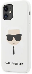 Karl Lagerfeld KLHCP12SSLKHWH iPhone 12 mini 5,4" biały/white hardcase Silicone Karl s Head KLHCP12SSLKHWH - Etui i futerały do telefonów - miniaturka - grafika 2