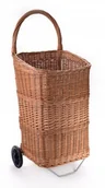 Torby i wózki na zakupy - Wiklinowy Świat Kosz wiklinowy z kolkami wozek na drewno zakupy duży 5003 - miniaturka - grafika 1