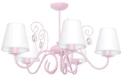 Lampy sufitowe - Decoland Dziecięca lampa wisząca LAURA 5xE14/60W/230V jasnoróżowa (7946) - miniaturka - grafika 1