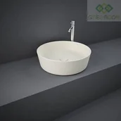 Umywalki - RAK Ceramics Ceramics FEELING UMYWALKA SLIM NABLATOWA OKRĄGŁA 42 CM BEŻ MAT (505) FEECT4200505A - miniaturka - grafika 1