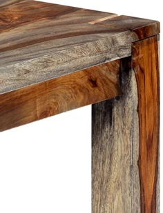 vidaXL Ławka, 160 cm, szara, lite drewno sheesham - Ławki do przedpokoju - miniaturka - grafika 7