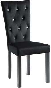 vidaXL Krzesła do jadalni, 4 szt., aksamitne, czarne - Krzesła - miniaturka - grafika 4