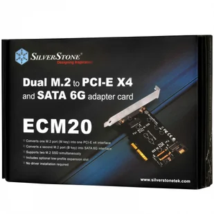 Silverstone ECM20 SST-ECM20 konwerter PCI-E x4 na M.2 M key i M.2 B key 71086 - Adaptery i przejściówki - miniaturka - grafika 8